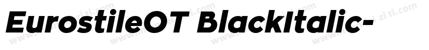 EurostileOT BlackItalic字体转换